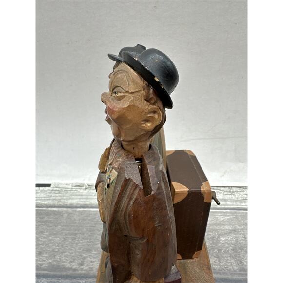 Vintage ANRI Italy Carved Wood Music Box Bar Set Corkscrew Bottle Opener {L} - Picture 7 of 16